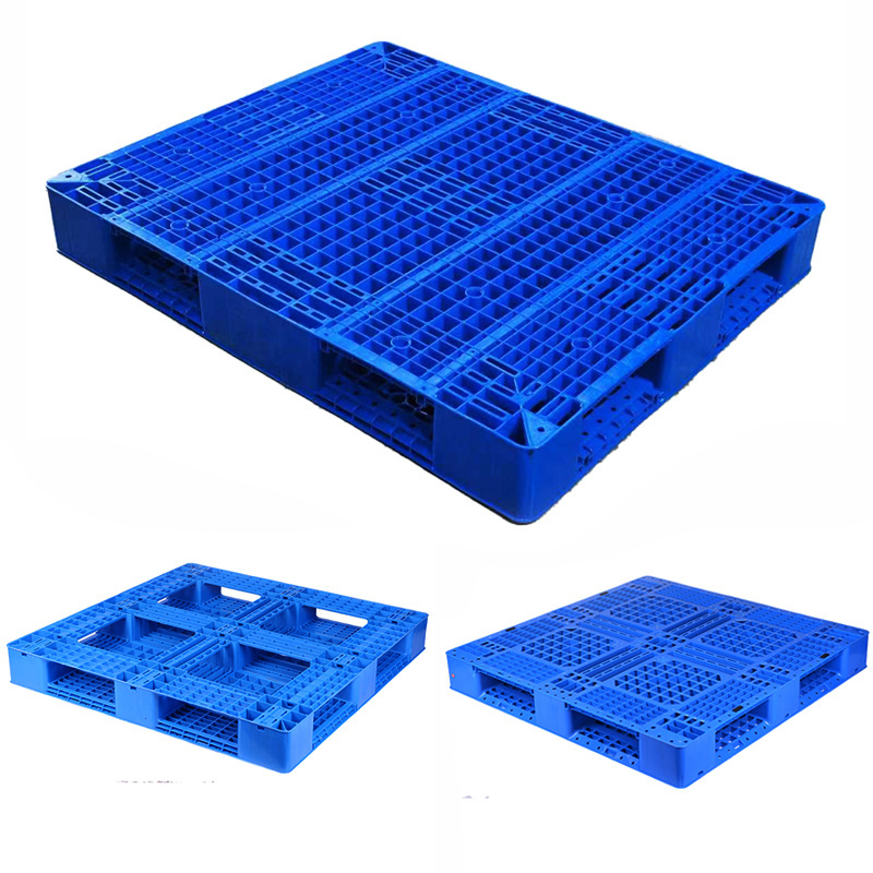 1300x1100 wholesale Pallet Prices Single Face Plastic Blue Style hdpe china Euro Plastic pallet for sale