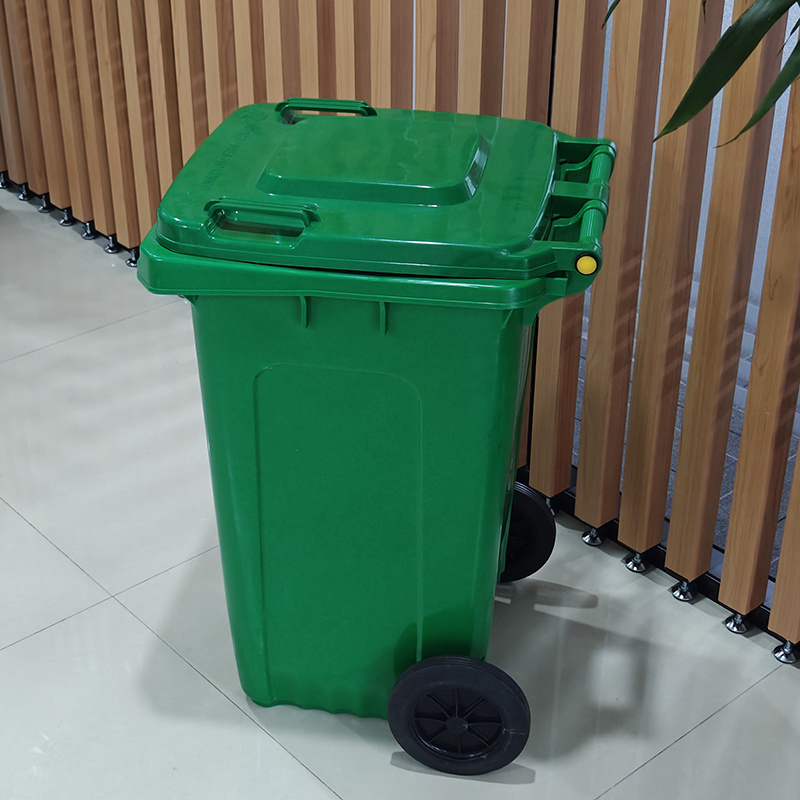 Wholesale outdoor park street kitchen wheelie bin large capacity 30L/50L/100L/120L/240L plastic trash dustbins with wheel