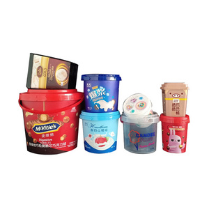 Wholesale Food Grade  Bucket With the handle Cotton candy buckets chocolate buckets custom printed LOGO