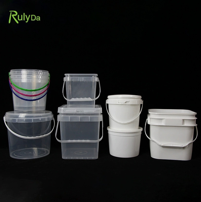 2l to 10l square custom printed candy cookie clear plastic tub with leak proof lid