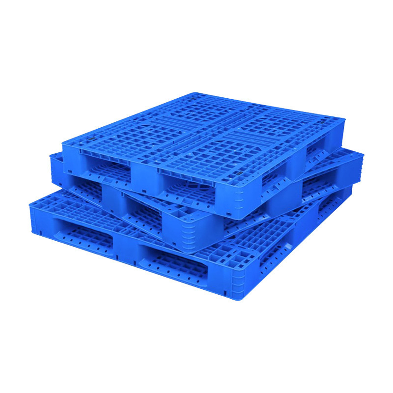 1300x1100 wholesale Pallet Prices Single Face Plastic Blue Style hdpe china Euro Plastic pallet for sale