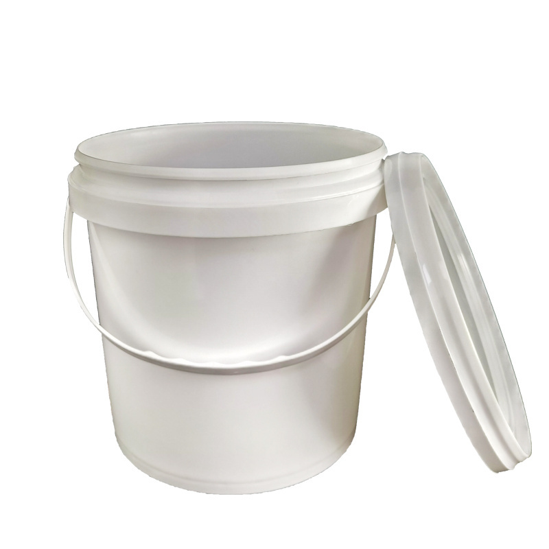 Ice Cream Containers Plastic Buckets With Lids Food Grade Logo Print White Clear Plastic Round Buckets