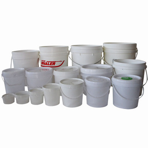 Custom cheap small large 2L 5L 10L 20L 25L 5 gallon food grade safe paint popcorn white plastic buckets with lids handle price