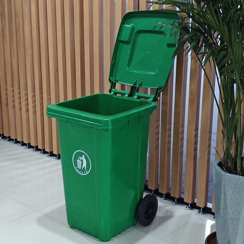 Wholesale outdoor park street kitchen wheelie bin large capacity 30L/50L/100L/120L/240L plastic trash dustbins with wheel