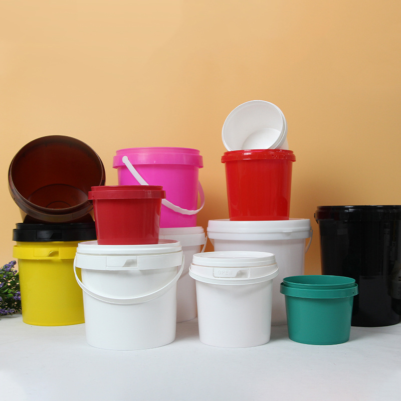 Wholesale  plastic bucket With Lid food grade ice cream bucket can Printing logo  yogurt candy bucket