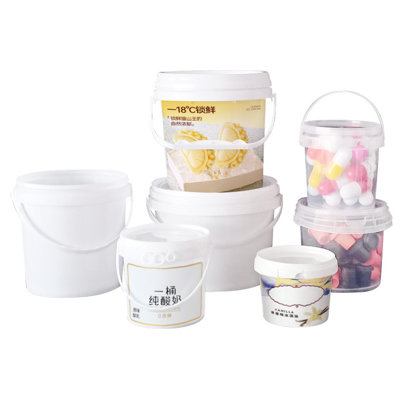 Manufacturers wholesale  PP Food Grade Plastic Round  square Food packing  Buckets Custom Printed Bucket