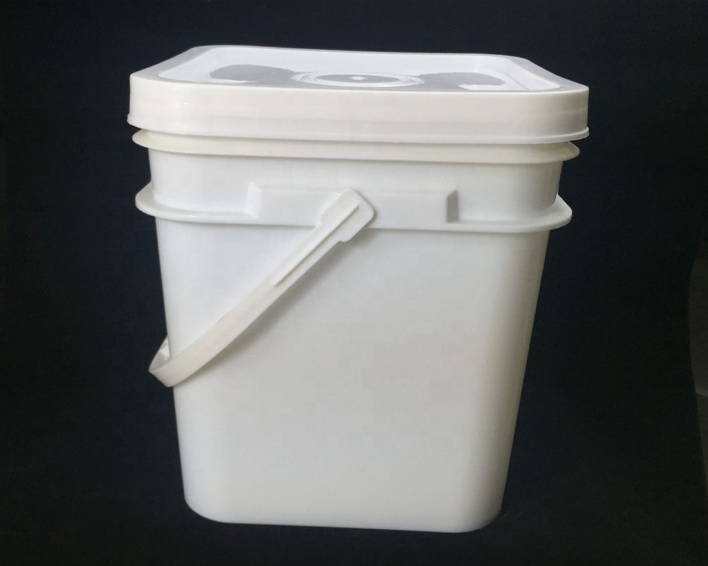 Factory wholesale Custom Food Packing 10L Square Plastic Bucket food grade Bucket with lids