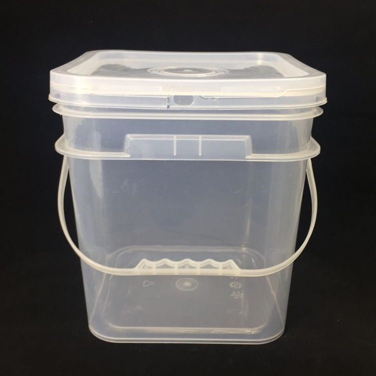 Factory wholesale Custom Food Packing 10L Square Plastic Bucket food grade Bucket with lids