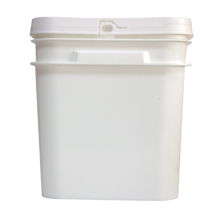 Factory wholesale Custom Food Packing 10L Square Plastic Bucket food grade Bucket with lids