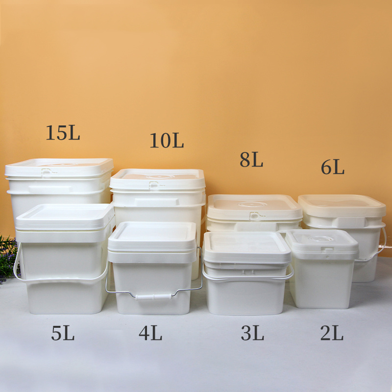 Wholesale 200ML-25L Square Plastic Buckets With Handle