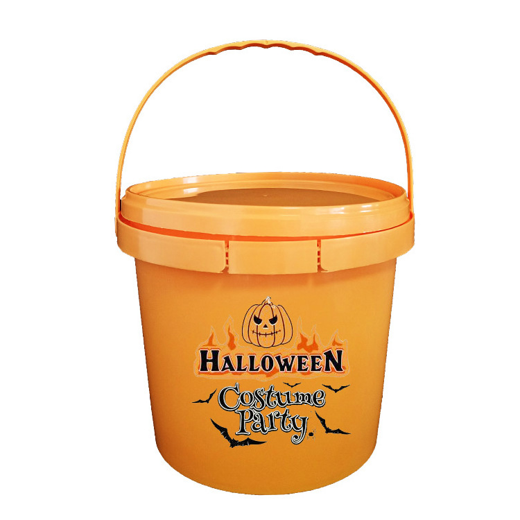 Custom Label Cookies Ice Cream Leak Proof Plastic Bucket 380ml 1L 2L 1Gallon Food Grade Container With Lid