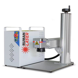 desktop Raycus IPG laser source 20w 30W 50W ring bearing conveyor belt fiber laser marking industrial machine for printer