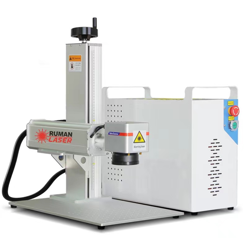 desktop Raycus IPG laser source 20w 30W 50W ring bearing conveyor belt fiber laser marking industrial machine for printer