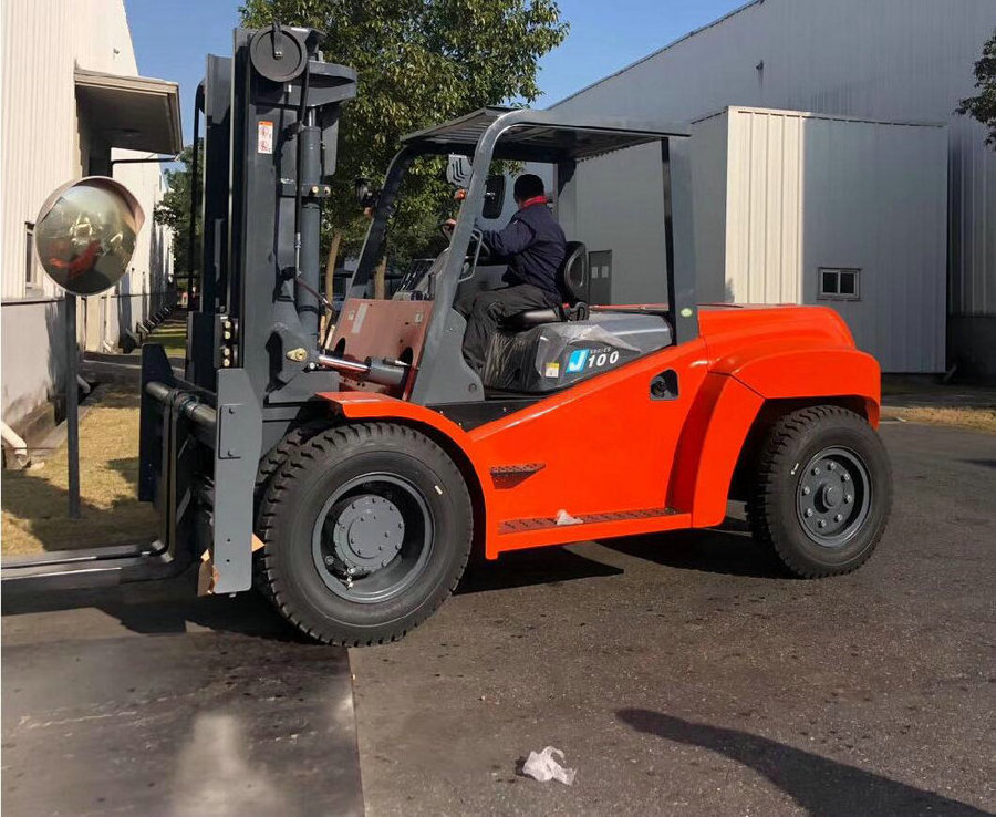 10 Ton Industrial LPG Gasoline Hydraulic Transmission Big Heavy Diesel Forklift Truck Forklift for Sale