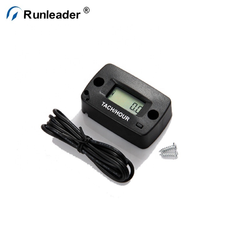 Runleader LCD Tacho Hour Meter Tachometer For 2/4-Stroke Gasoline Engine marine motorcycle tractor mower air compressor