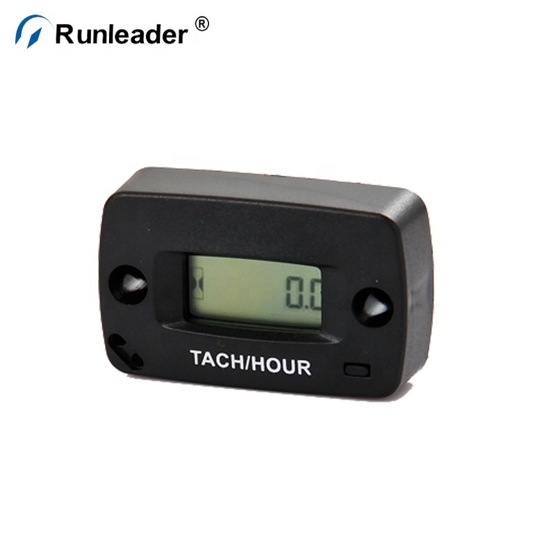 Runleader LCD Tacho Hour Meter Tachometer For 2/4-Stroke Gasoline Engine marine motorcycle tractor mower air compressor