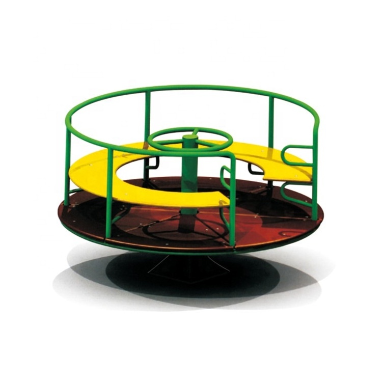 Professional manufacturer high standard outdoor children play equipment playground mini three seats merry go round for sale