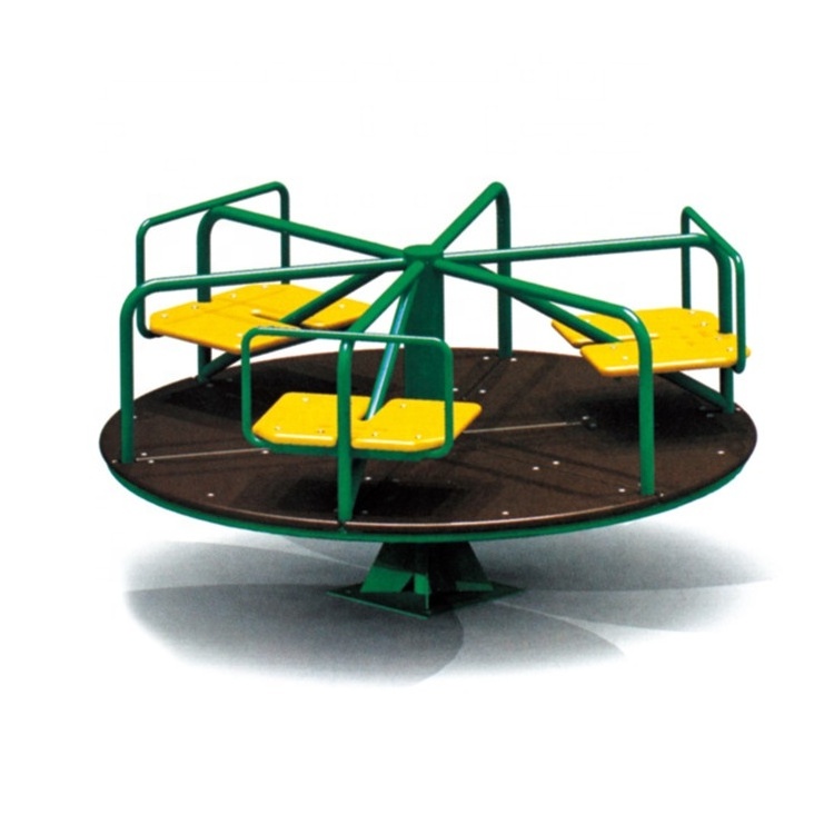 Professional manufacturer high standard outdoor children play equipment playground mini three seats merry go round for sale