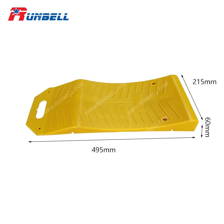 Tire Saver Ramps  Portable Highly Visible Yellow Vehicle Travel Ramps for Storage-Flat Spot