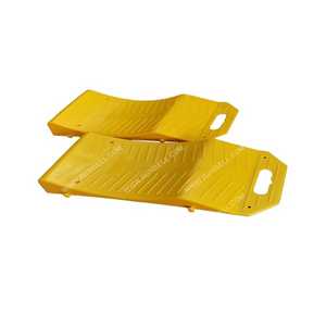 Tire Saver Ramps  Portable Highly Visible Yellow Vehicle Travel Ramps for Storage-Flat Spot