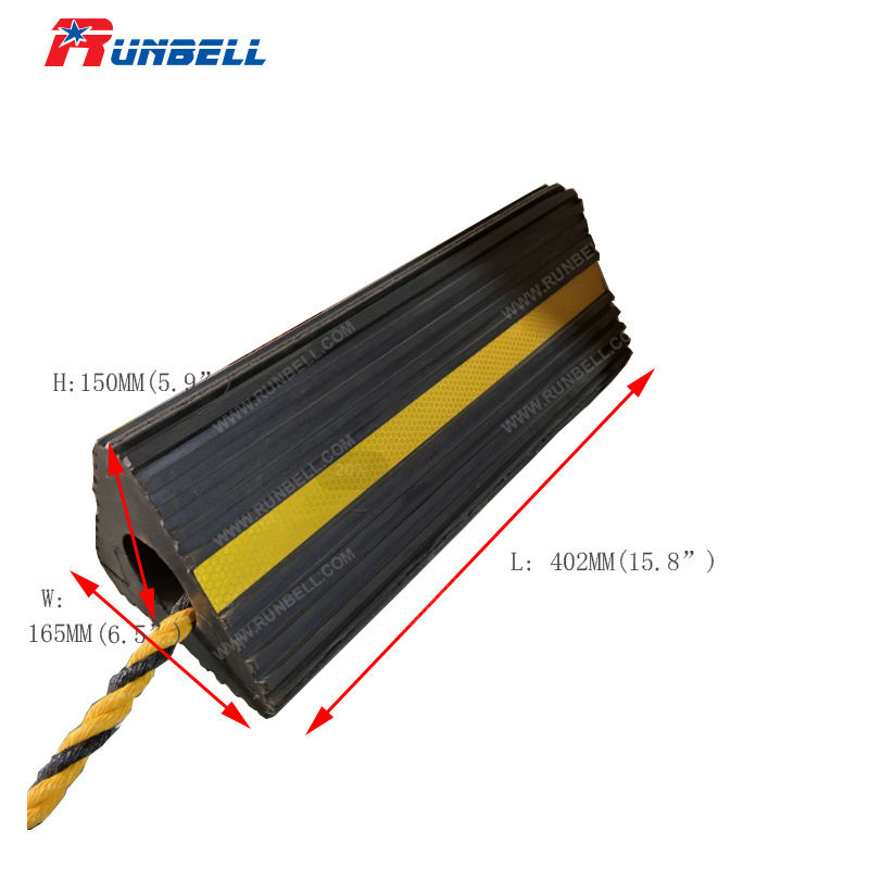 Long  Aircraft Rubber Wheel Chocks with width 6.5