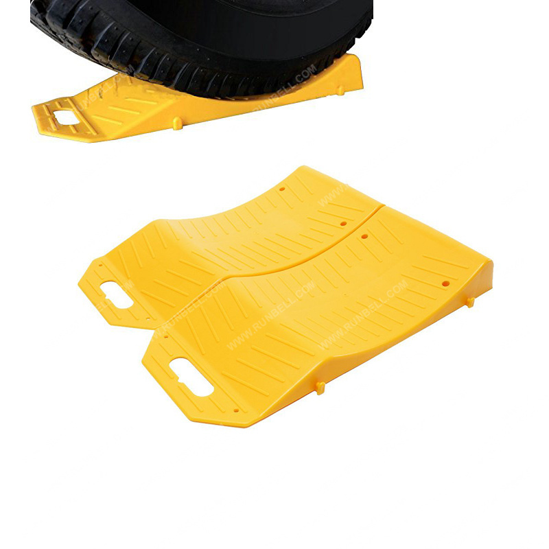 Plastic Curved Super Car Parking Stop Guide Mat Car Storage Tire Cradles Car Tyre Protector Saver Prevent Tire Flat Spots