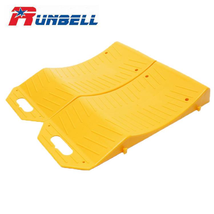 Plastic Curved Super Car Parking Stop Guide Mat Car Storage Tire Cradles Car Tyre Protector Saver Prevent Tire Flat Spots