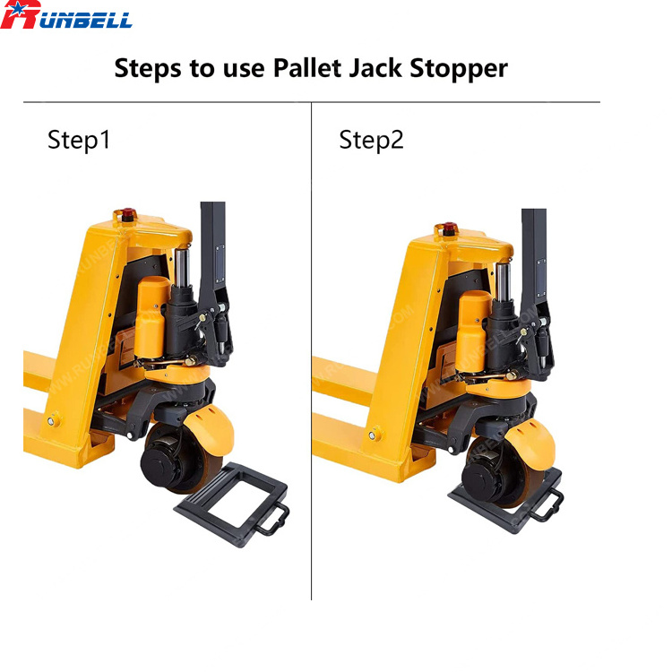 Rubber Heavy Duty Pallet Jack Wheel Chock 2 Pack, Premium Pallet Jack Stopper for Truck