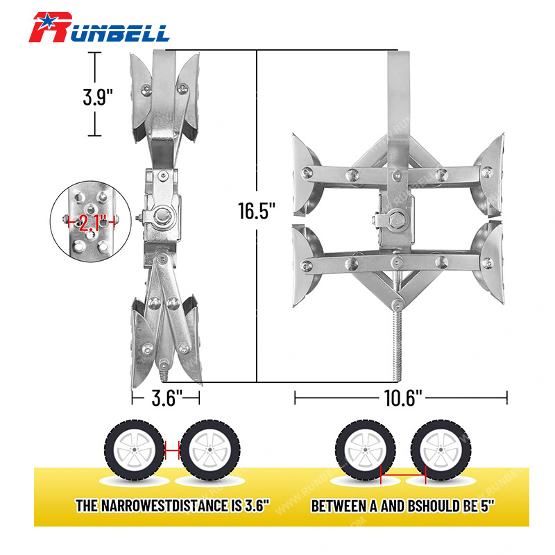 Camper Trailer Rock Solid Wheel Chock Stabilizer and X Chocks for Dual Axle and Single Axle