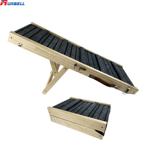 Wooden Adjustable Pet Ramp Dogs and Foldable Dog Ramp Non-Slip Dog car Ramps for Bed Couch