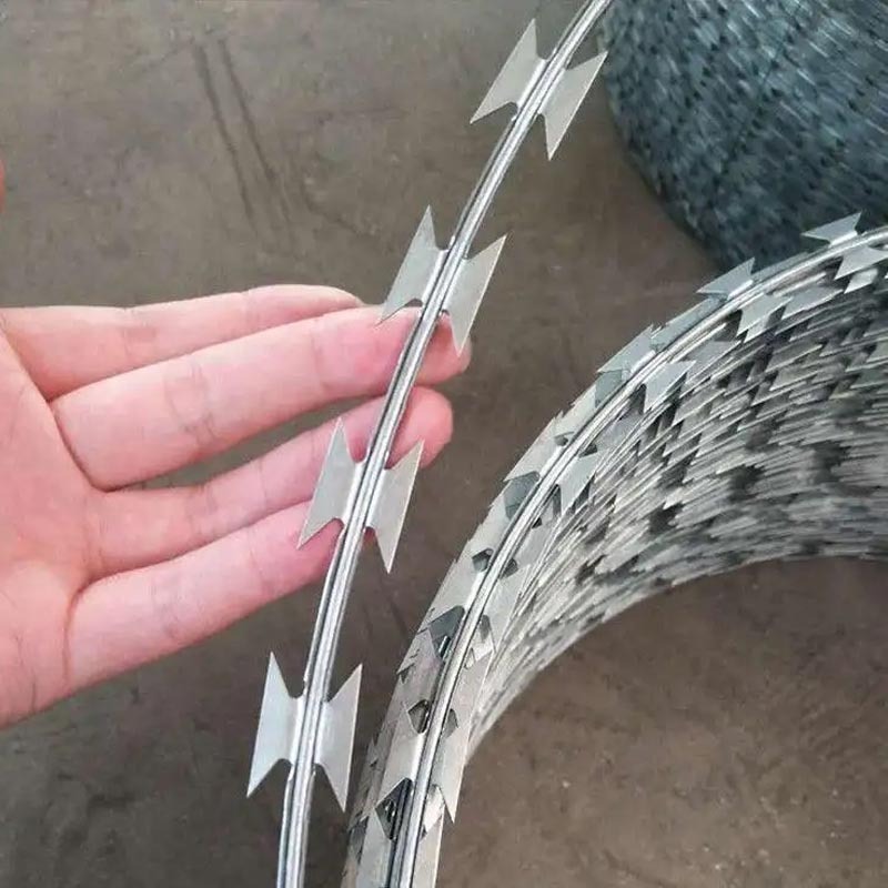 Advanced Processing Security Fencing Hot Dipped Galvanized Razor Wire Concertina Razor Wire