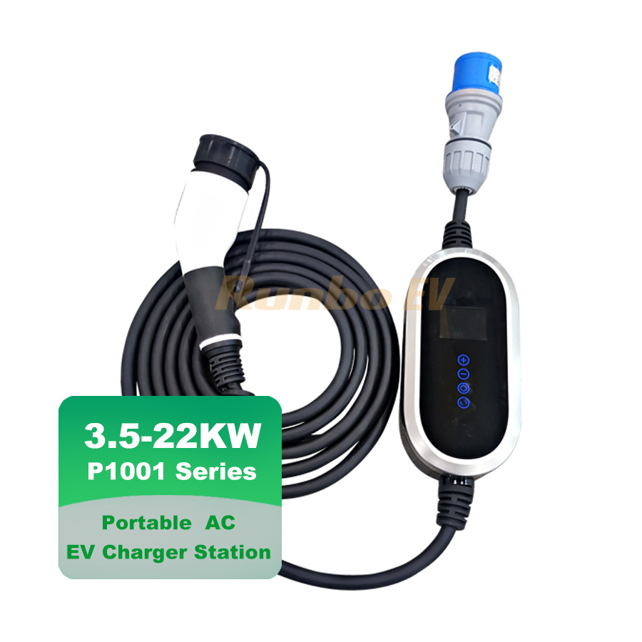 Home electric car charger ev charging station 16A 32A type1 type 2 3.5KW 7KW 11.5kw mobile EV charger station for Tesla