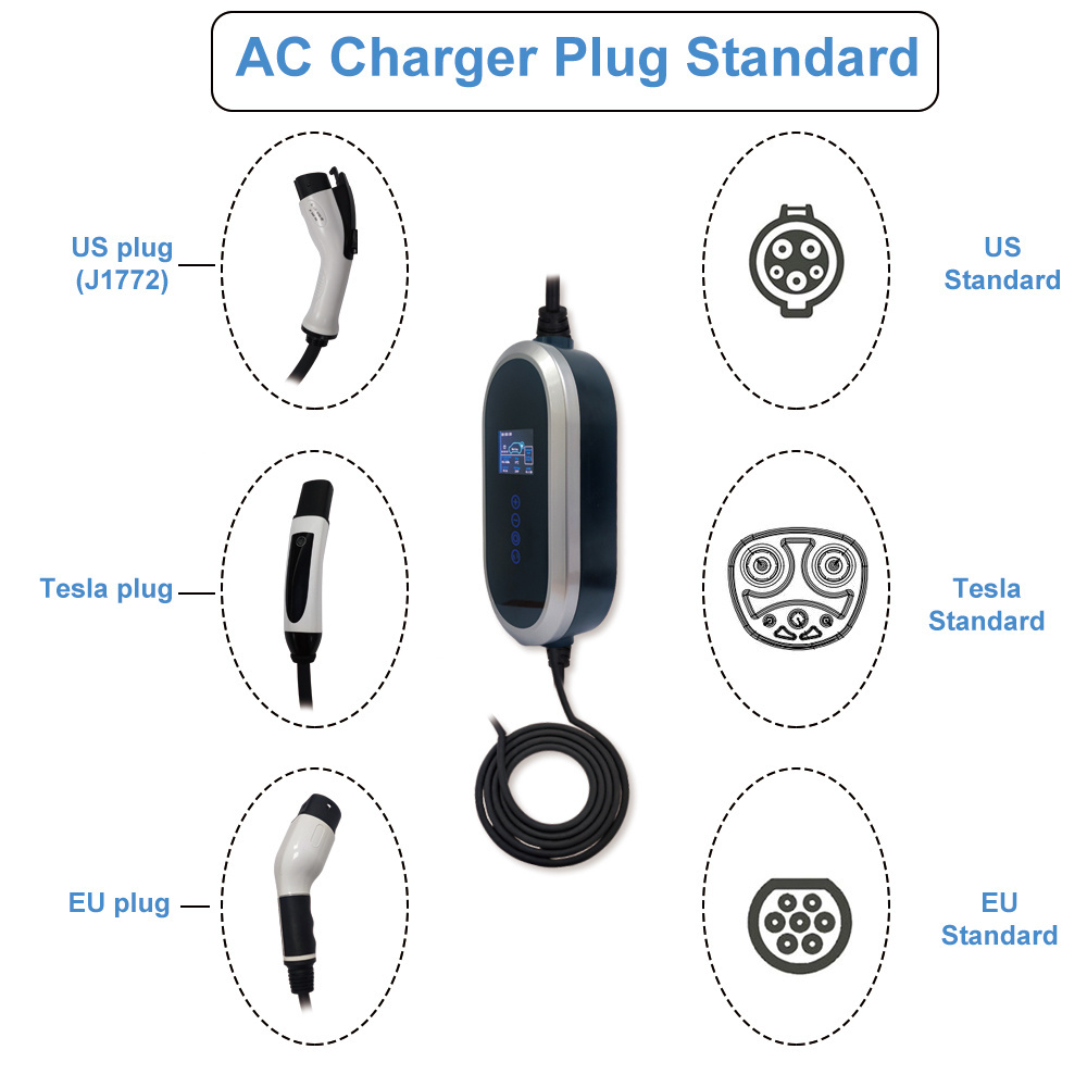 RunboEV level 2 fast 3.5KW 7KW EV charger station charging pile wallbox 7kw gbt portable electric vehicle car charger  for cars