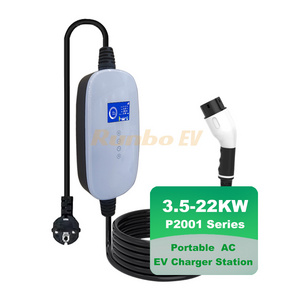 RunboEV P2001 11kw 22kw ev fast charging station pile wallbox 22kw ac ev charger type 2 EU wall mounted 22kw on board charger