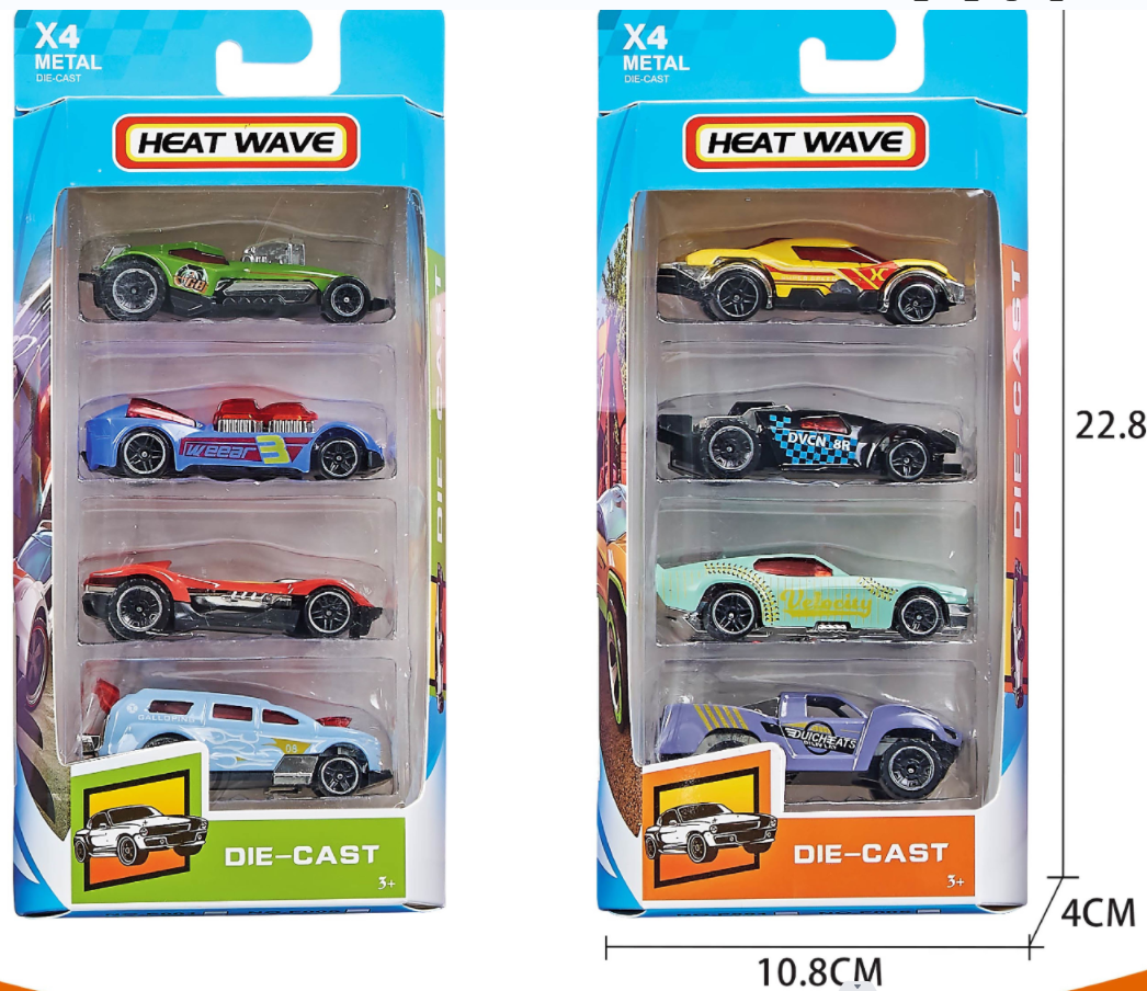 On Sales 4pcs in A Box Promotion Diecast Hot Sele Free Wheels Mini Alloy Car Model Toy kids toys