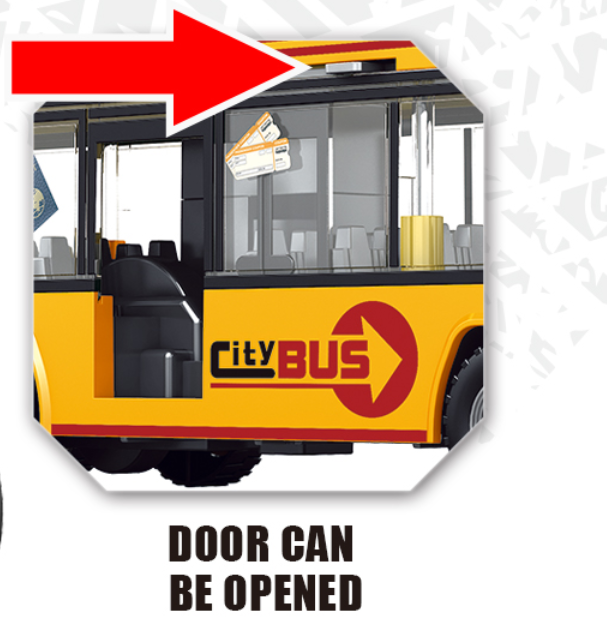 High Quality Learning Toys Bus Open Door City Service Bus Sightseeing Buses For Kids