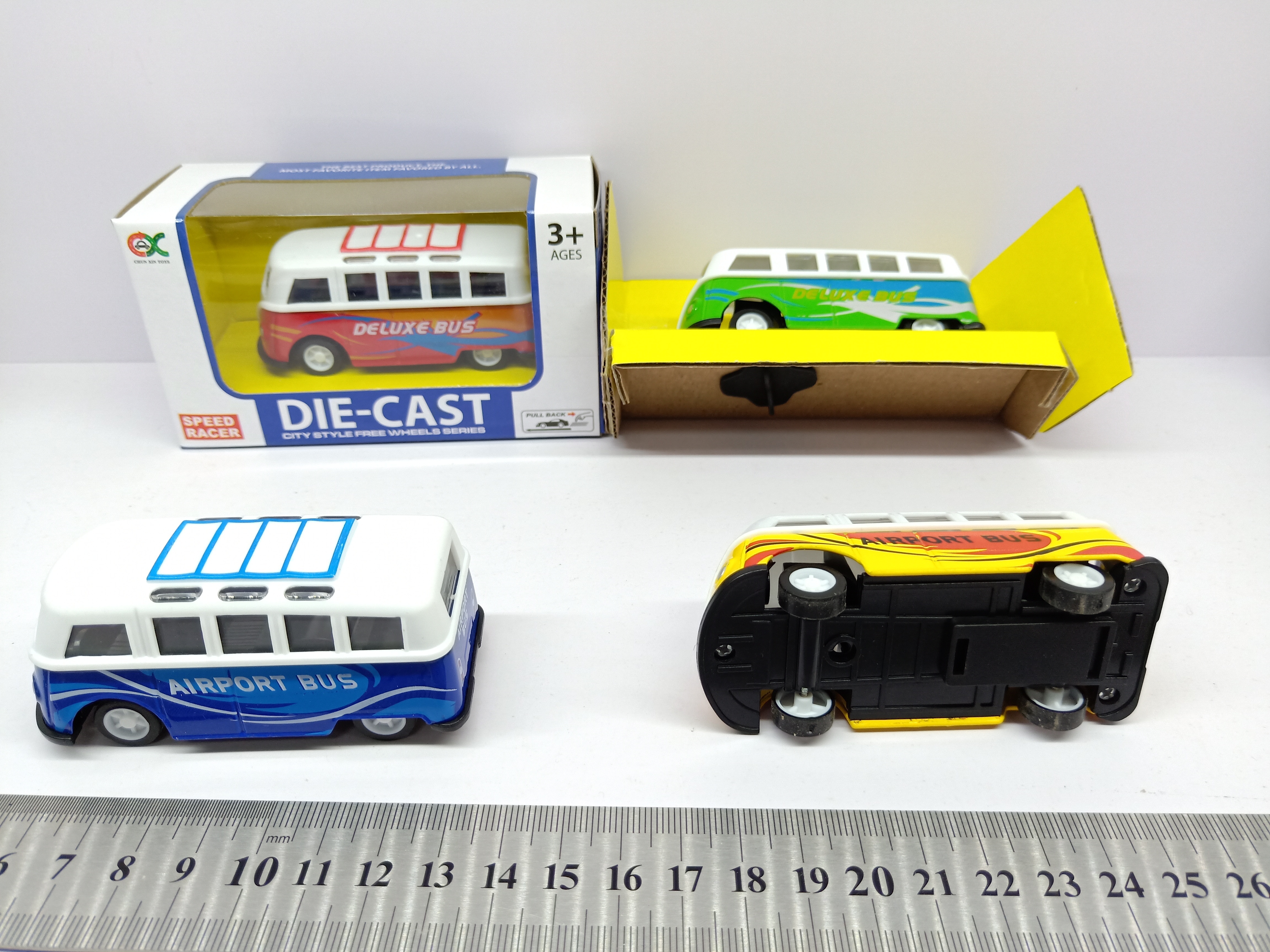 Car Toys Mini Bus Pull Back Model Car Vehicles Toy Hot Sell Metal on Sales Products Small Kids Color Box Unisex 1:64 Diecast Toy