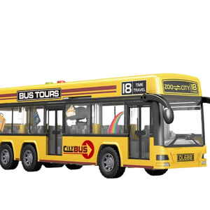 High Quality Learning Toys Bus Open Door City Service Bus Sightseeing Buses For Kids