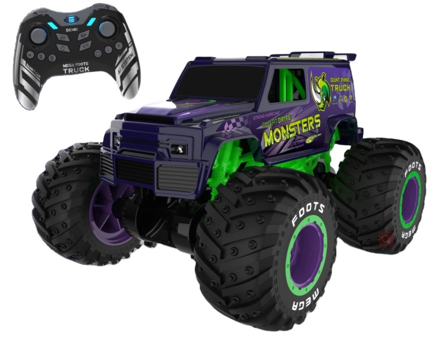 2024 Latest Best Selling 2.4G Standing Stunt Rc Car  1/10 Scale  Big Flip Stunt Drift 360 Rotating Monster Truck With Spray