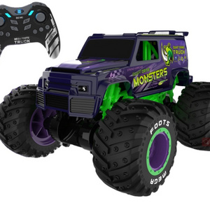 2024 Latest Best Selling 2.4G Standing Stunt Rc Car  1/10 Scale  Big Flip Stunt Drift 360 Rotating Monster Truck With Spray