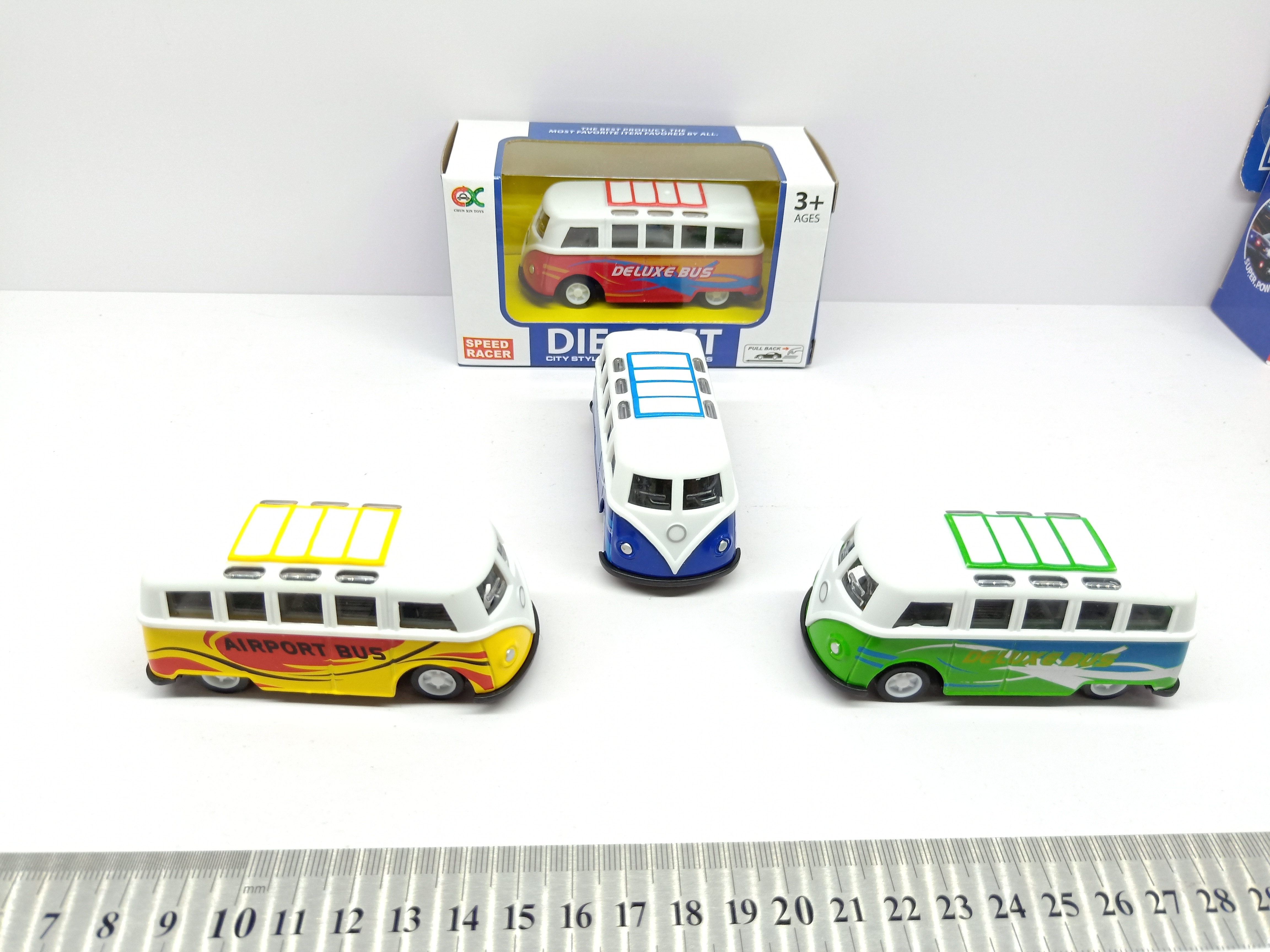 Car Toys Mini Bus Pull Back Model Car Vehicles Toy Hot Sell Metal on Sales Products Small Kids Color Box Unisex 1:64 Diecast Toy