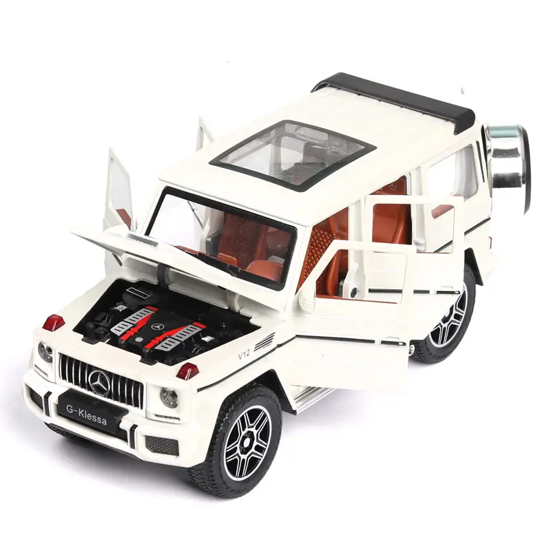 Wholesale 1/32 Metal AMG G63 die cast car model toy for kids pull back simulation alloy car toy With Sound/Light