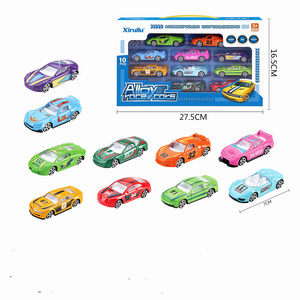 12PCS Factory direct sale die cast 1:64 hot free wheel children's alloy toy car