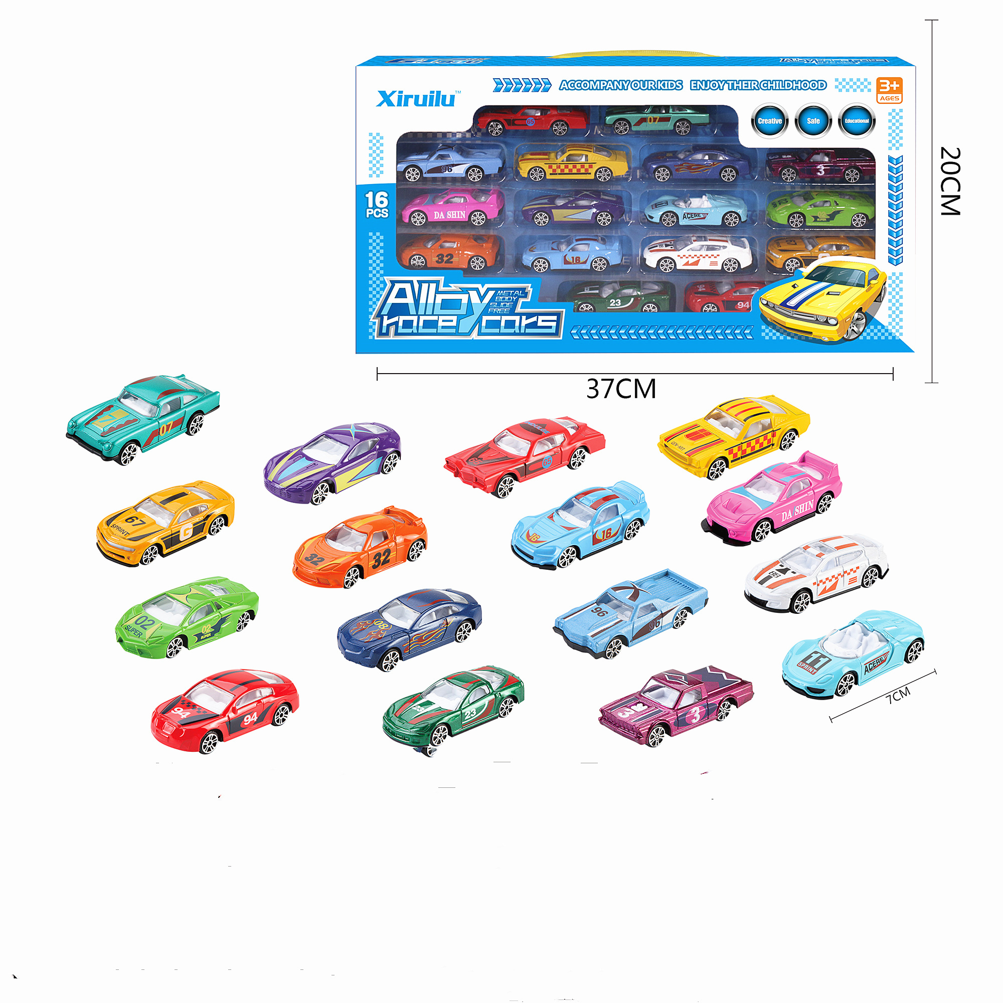 Car Toy Set Model Car Diecast Toys Item 16PCS Alloy on Sales New Metal Color Box Mini Size & Gift Sets Unisex 3 Carton 1:64 36