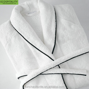 100% Cotton Terry Towel Double Loops Hotel Bathrobe with Logo