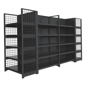 Retail Store Used Metal Supermarket Rack 60KG For Shop Display Shelf estante Guangzhou RD-60 Gondola shelving