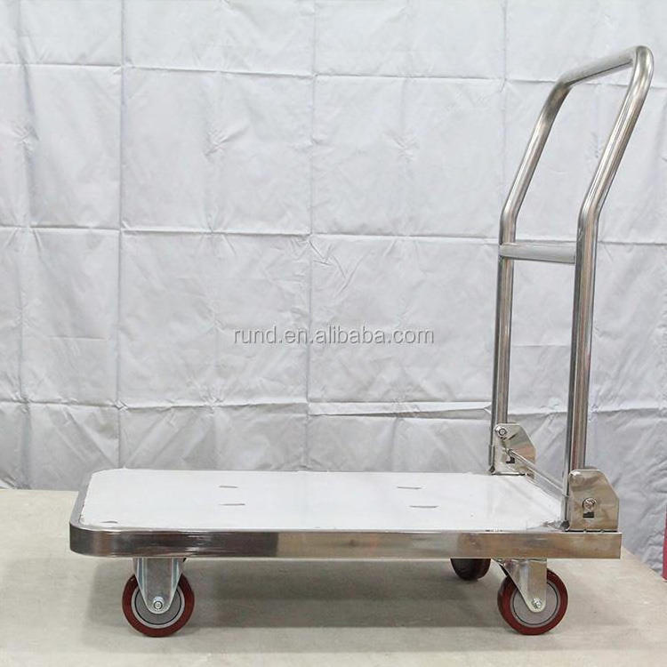 stainless steel platform trolley  foldable cart