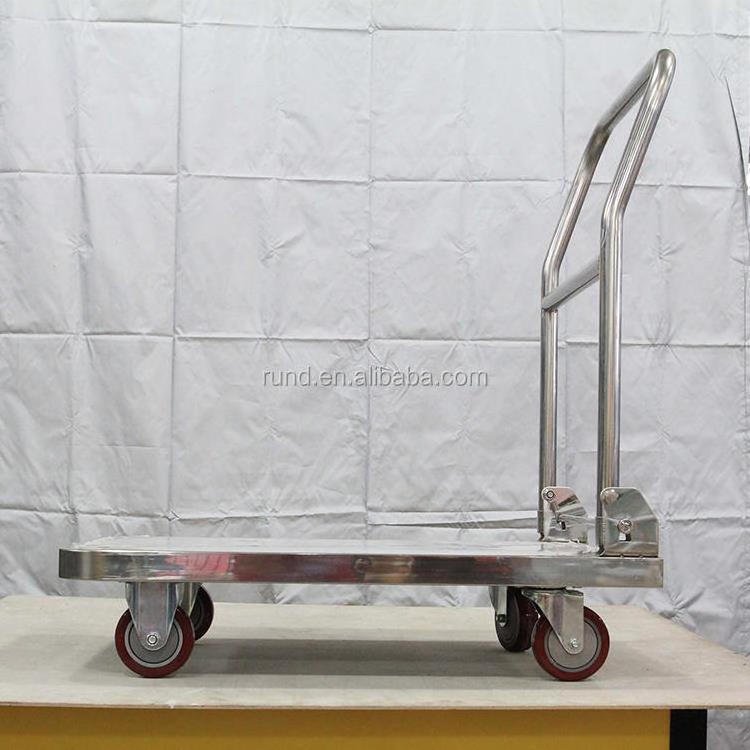 stainless steel platform trolley  foldable cart