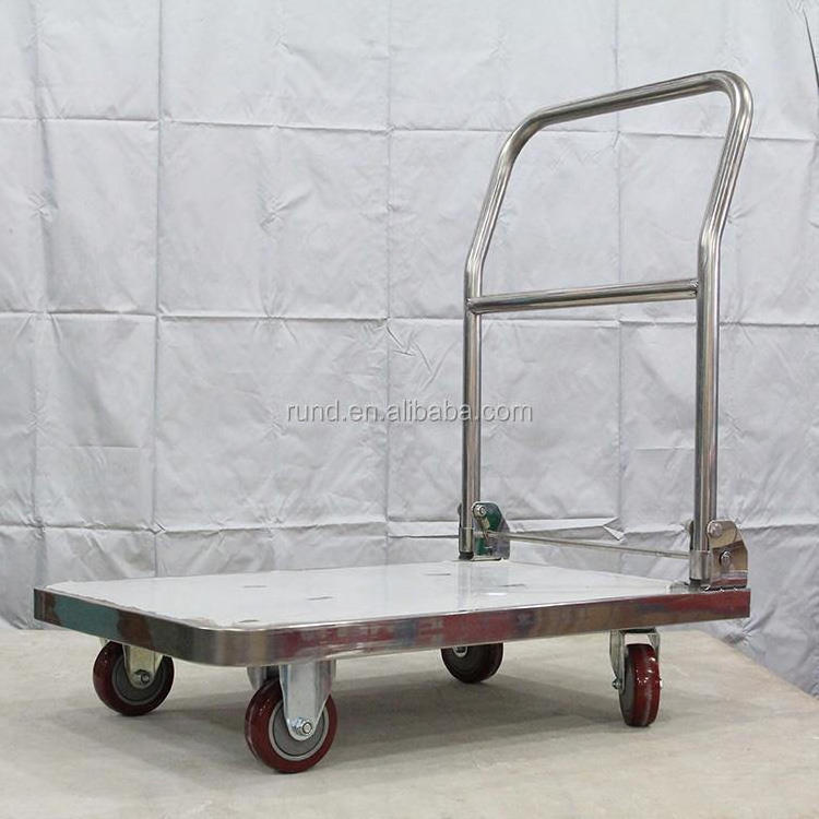 stainless steel platform trolley  foldable cart