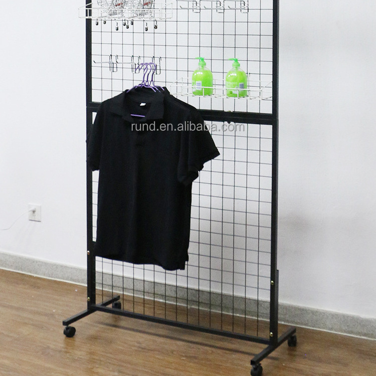 Gridwall Panel Display Stand Heavy Movable Floorstanding Grid Wall Panels Retail Display Rack